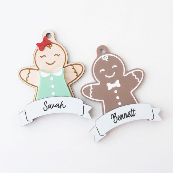 Personalized Gingerbread Banner Ornament